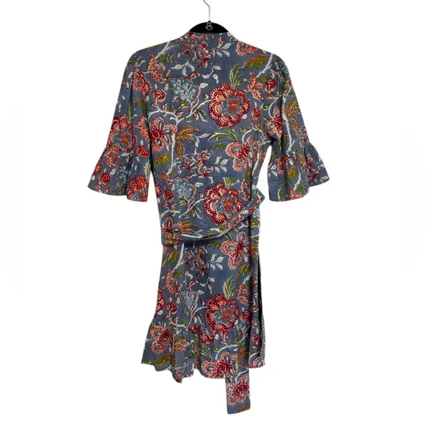 NEW Perry Walker Collective Cotton Tori Shirt Dress in Blue Paisley -Size 1 (XS) - Image 2
