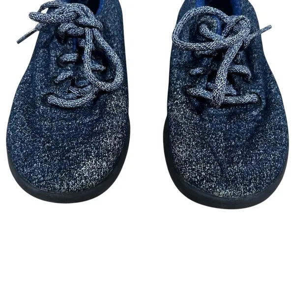 Allbirds Wool Runners Marled Knit Sneakers Navy Blue Sustainable Comfort Size W7 - Image 3