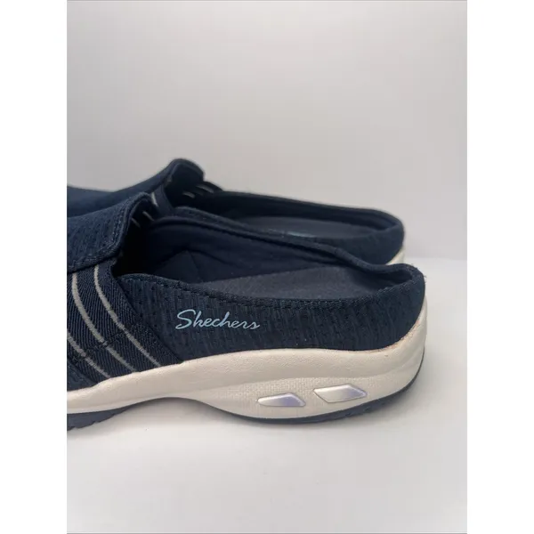 Skechers Women's 8.5 Navy Relaxed Fit Air-Cooled Memory Foam Slip On Shoes - Image 5