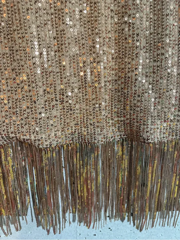 Grace Karin Sequin Fringe Top | Size: Small - Image 2