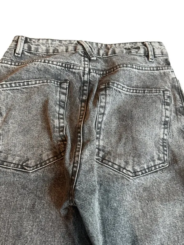 Pimkie Washed Black Denim Wide Leg Jeans High Waisted Classic Size 34 0-2 Womens - Image 8
