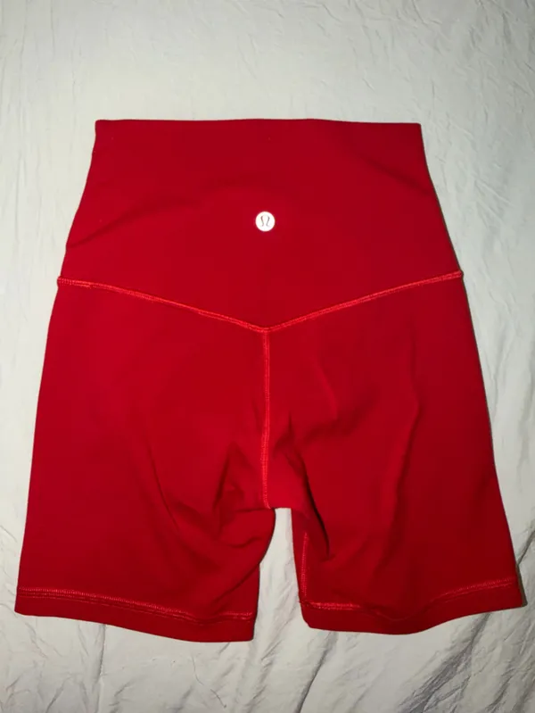 lululemon athletica Red High-Rise Bike Shorts - Image 3