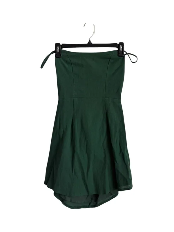 Oh Polly Dark Green Strappy Back Cotton Mini Dress Size 8 - Image 3