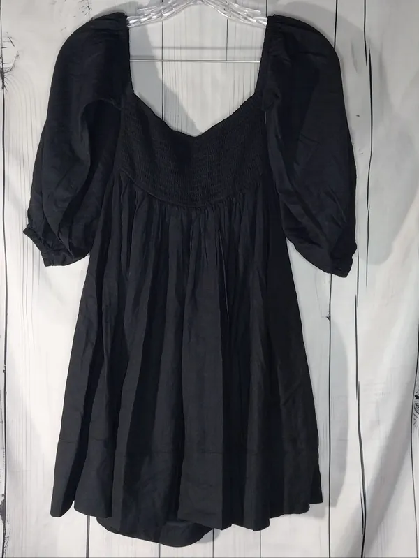 Urban Outfitters UO Caterina Linen Blend Off-The-Shoulder Babydoll Mini Dress - Image 8
