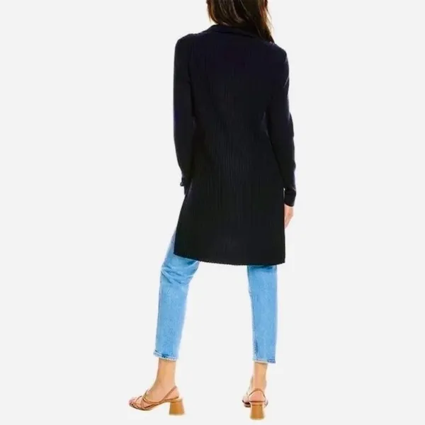 ALEX MILL Ribbed Tunic Sweater Dark Navy Blue Pullover Merino Wool Knit Small - Image 7