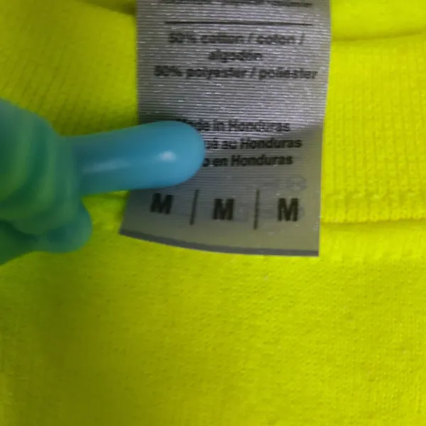 Doja Cat Cropped Graphic Pullover Sweatshirt Highlighter‎ Yellow Women Sz M NWOT - Image 7