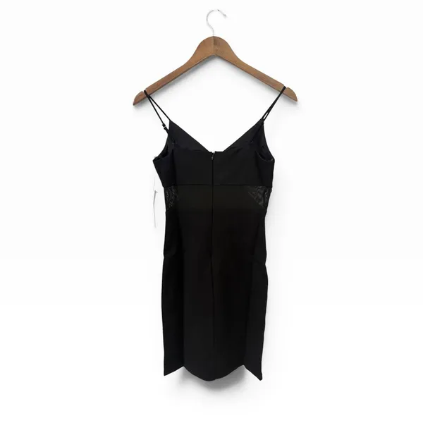 Lulus Black Spaghetti Strap V-Neck Mini Dress with Cut-Out Mesh size XS NWT - Image 5