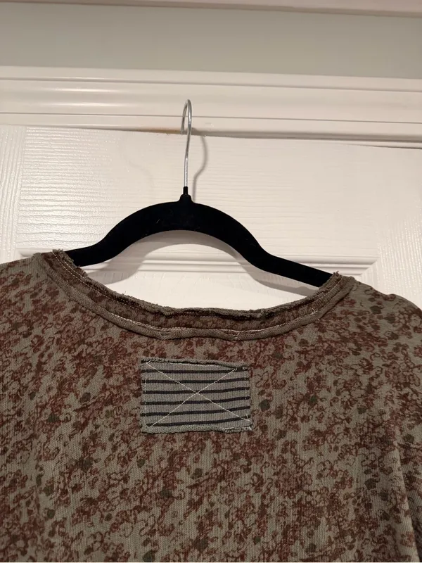 NWOT Free People We The Free Size S Floral Stripe Henley Top Long Sleeve Boho - Image 10