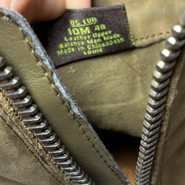 Sam Edelman Louie Olive Leather Fringe Western Ankle Boots Women's 10 - Image 6