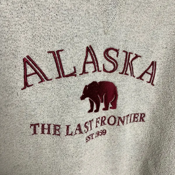Valani Alaska‎ the last frontier sweatshirt gray cream size large cozy winter - Image 2
