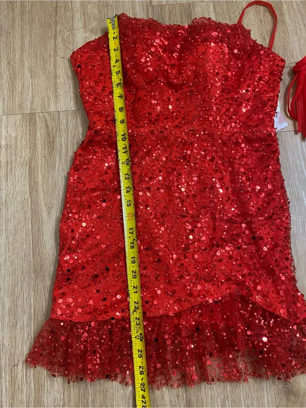 STACEES Red Sequin Spaghetti - Image 8