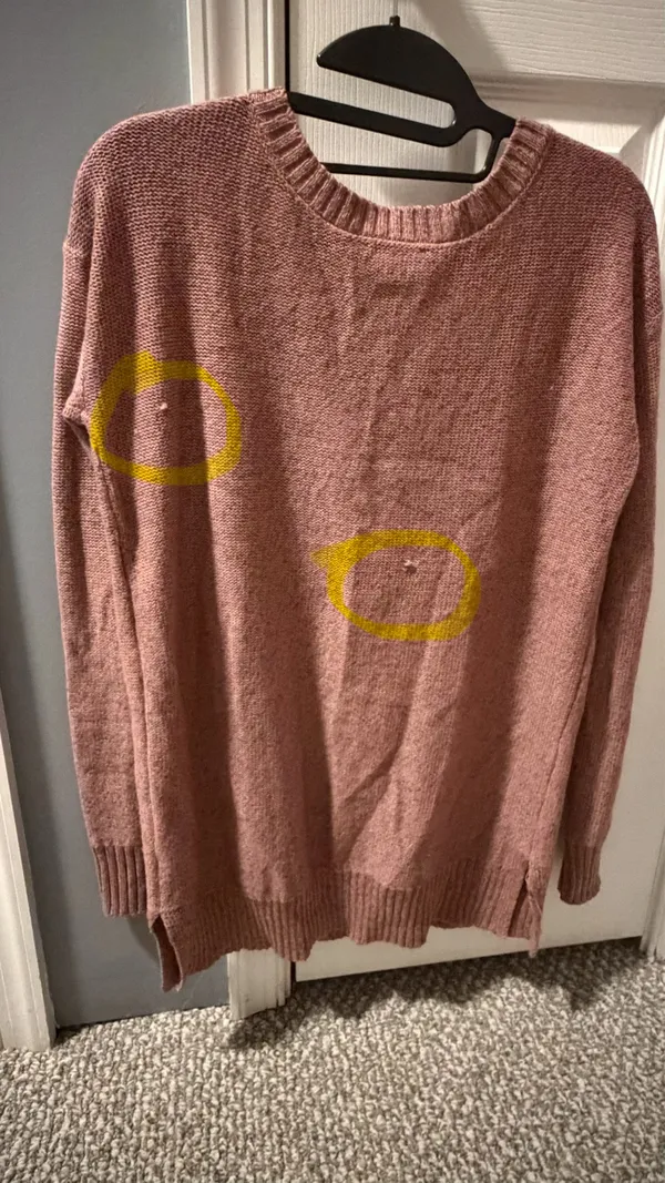 Crisscross V-Neck Long-Sleeve Sweater - Dusty Rose Arizona Jeans small - Image 4