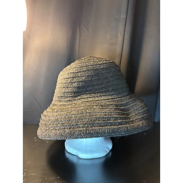 Signature‎ Studio Black Textured Knit Wide Brim Sun Hat RN 31289 Vintage Style - Image 4