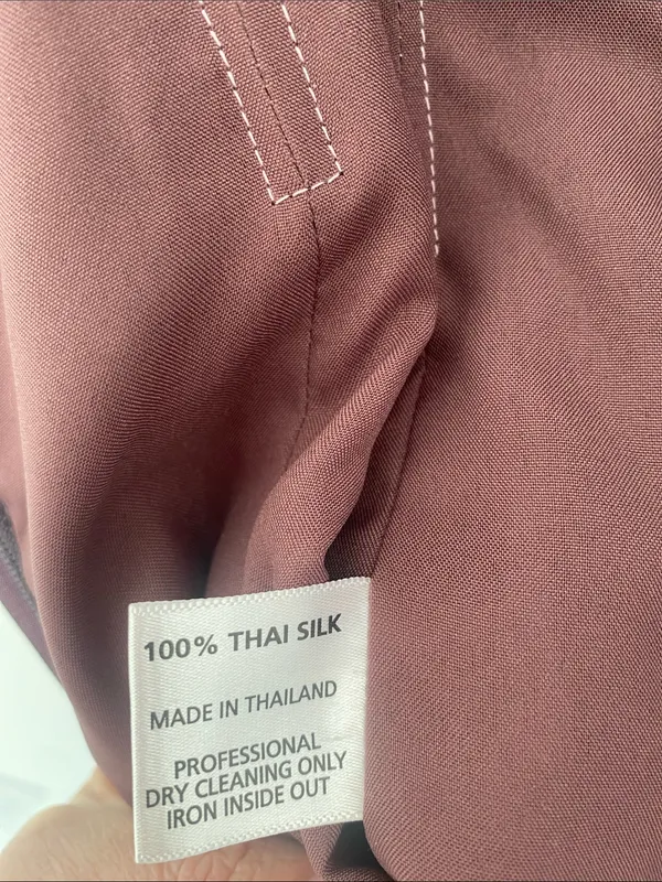 Marisa Baratelli Thai Silk Beaded Gown Spagetti Straps/Strapless Plum Mauve 2 - Image 9