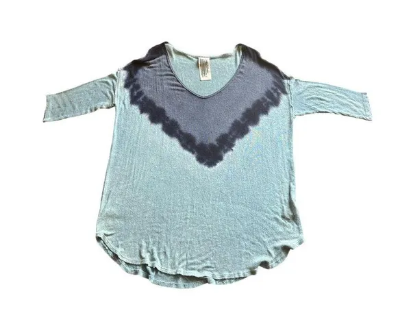 Free People Women's Multi Blue Top - Image 2