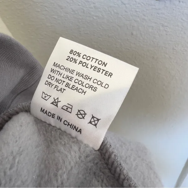 PARKE Monochrome Varsity Mockneck Sweatshirt in Stone Gray New - Image 9
