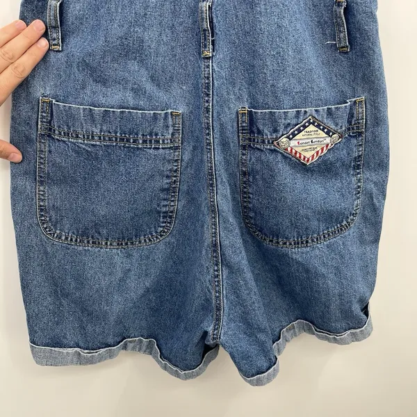 Women's Vtg Overalls London London Blue Denim 90s M Retro - Image 7