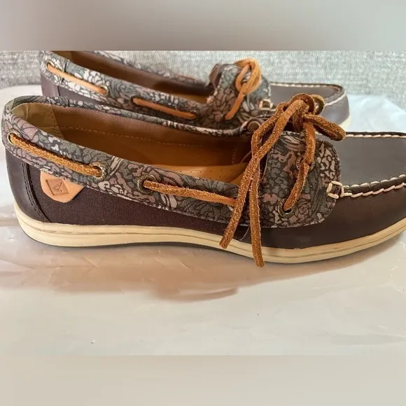 Sperry Top Sider Women’s Barrelfish Animal Print Boat Shoes Size 8 Deck‎ Yacht - Image 2