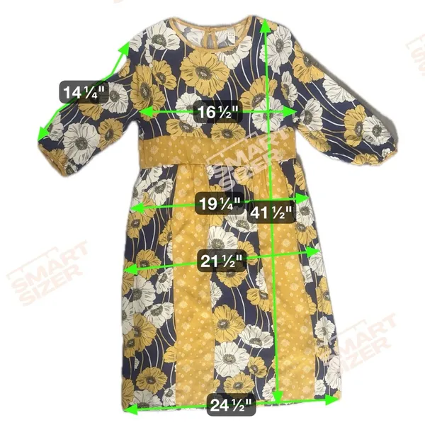 Butter Yellow Blue Floral Midi Sun‎ Dress Med Y2K Coastal Cowgirl Boho Cottage - Image 4