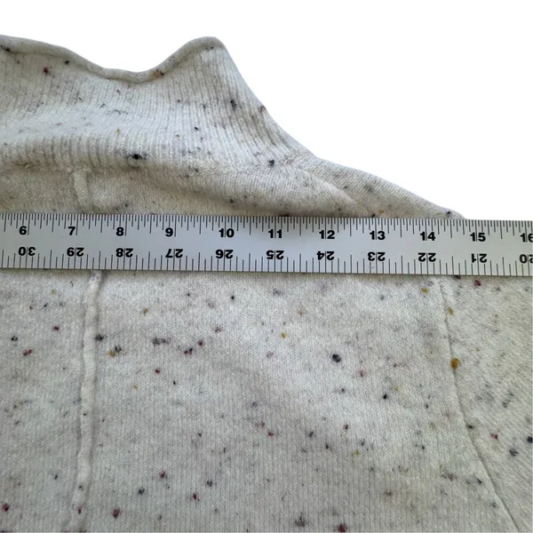 LOFT Mock Neck Flecked Confetti Sweater Womens Large Cream Cozy Pullover NWT - Image 5
