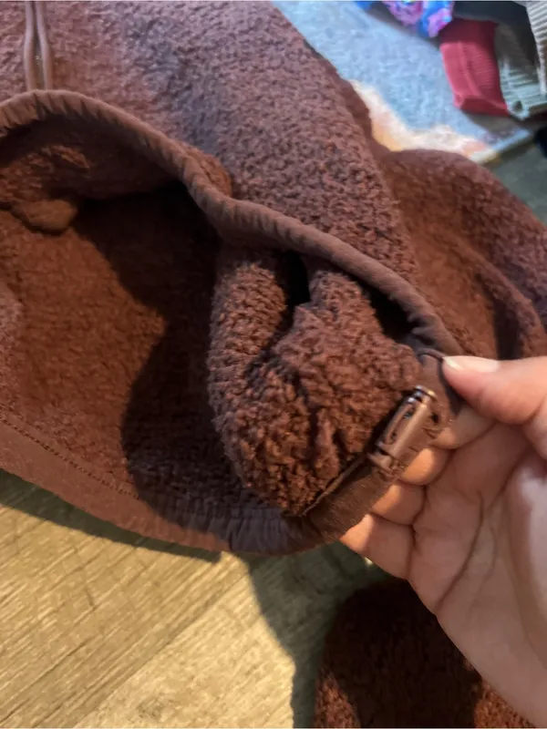 Skims Cozy Women's Sherpa Half-Zip Pullover Sweater - Brown - Image 9