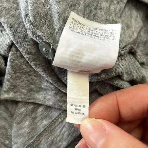 Imperfect J Crew long sleeved partial button down top‎ grey preppy top 2018 - Image 8