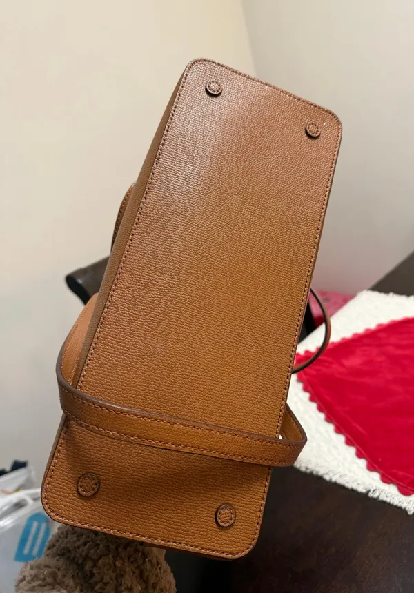 Ralph Lauren Brown Leather Satchel Bag with Shoulder Strap - Image 4