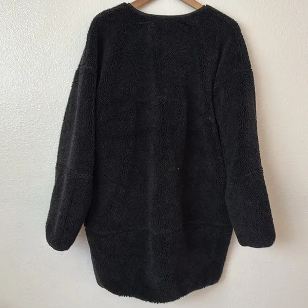 Lululemon 14 Collarless Textured Fleece Full Zip in Black - Image 12