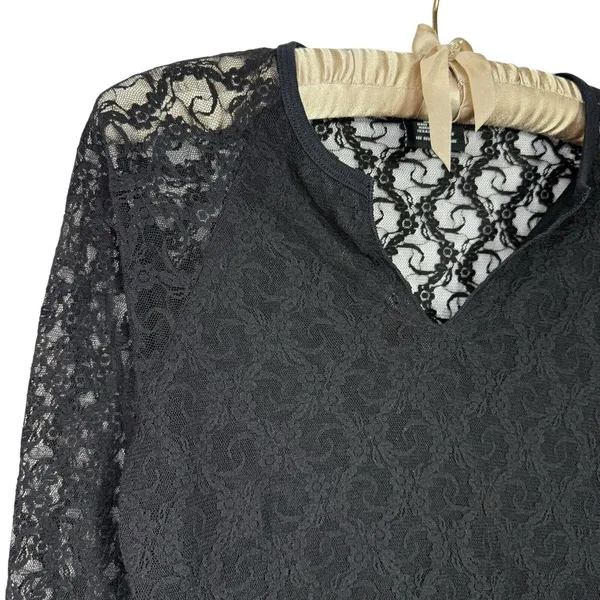 90s Polo Jeans Co.‎ Ralph Lauren L Lace Sheer Top Whimsigoth Fairy Grunge Y2K - Image 3