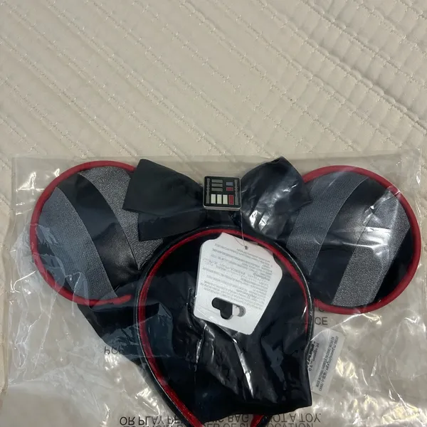 NWT Disney Parks Star Wars Darth Vader Veil Minnie Mouse Ears - Image 3