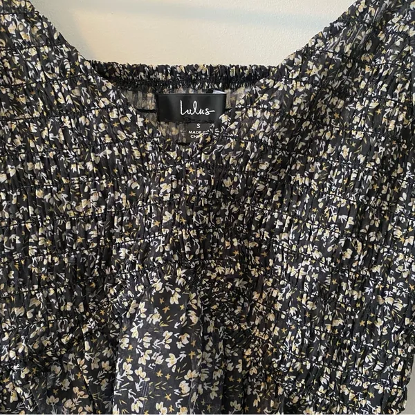 Lulus‎ New Blossoms Smocked Puff Sleeve Blouse - Image 5