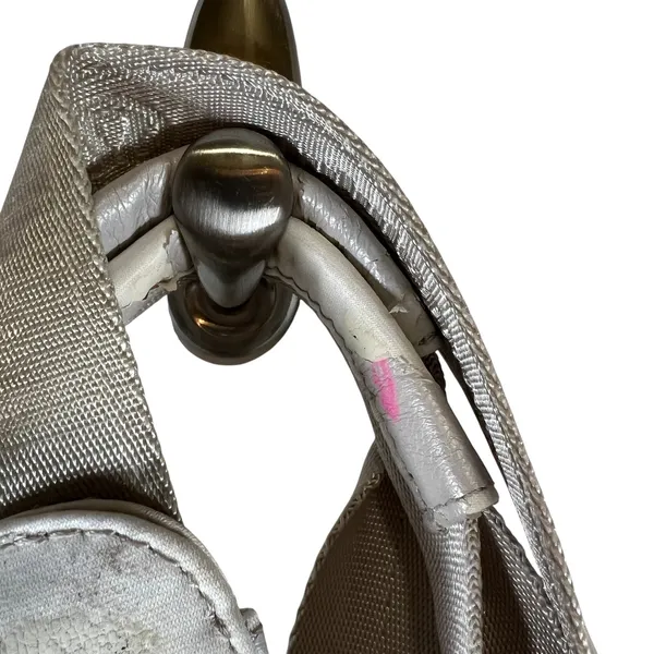 Lululemon Floral Drawstring Gym Tote Bag Taupe Champagne Rose Gold Logo *FLAWED* - Image 7