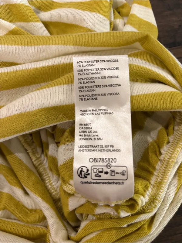 New With Tags Anthropologie Maeve Ruched Mock Neck Striped Top Sz M - Image 9