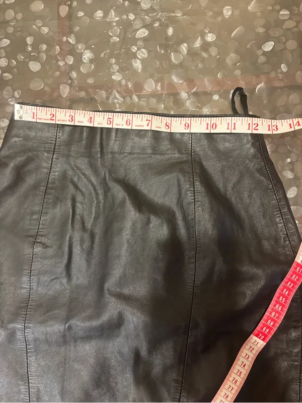 Black Faux Leather Pencil Skirt - Classic Tailored Style - Image 8