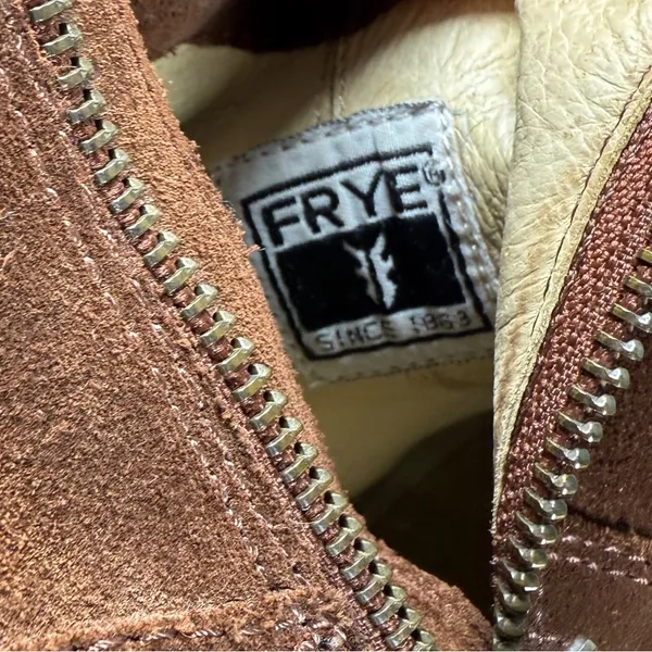 FRYE Renee Seam Short Boot , Brown Suede, Womens Size 7.5 M - Image 8