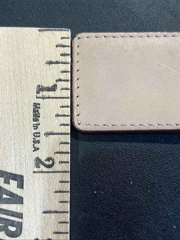 Coach Leather Key Tag in Beige and Silver Hardware - Image 3