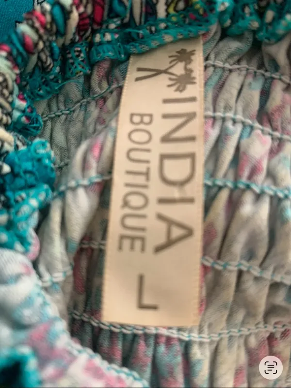 India Boutique Teal Multicolor Paisley Maxi Dress - Image 5