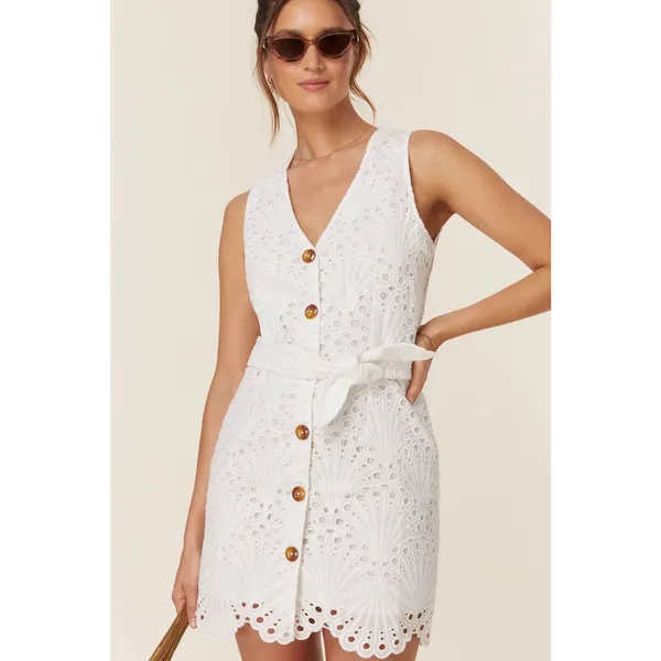 Andie The Navarino Dress in Eyelet White XL NWT - Image 2