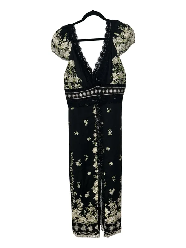 Alice + Olivia Rose Free Falling Floral Lace Midi Dress Size 10 NWT $695 - Image 5