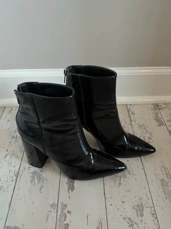 Forever 21 Black Patent Boots - Image 3