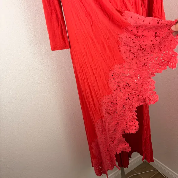 Free People Meadowlands coral maxi top - Image 6