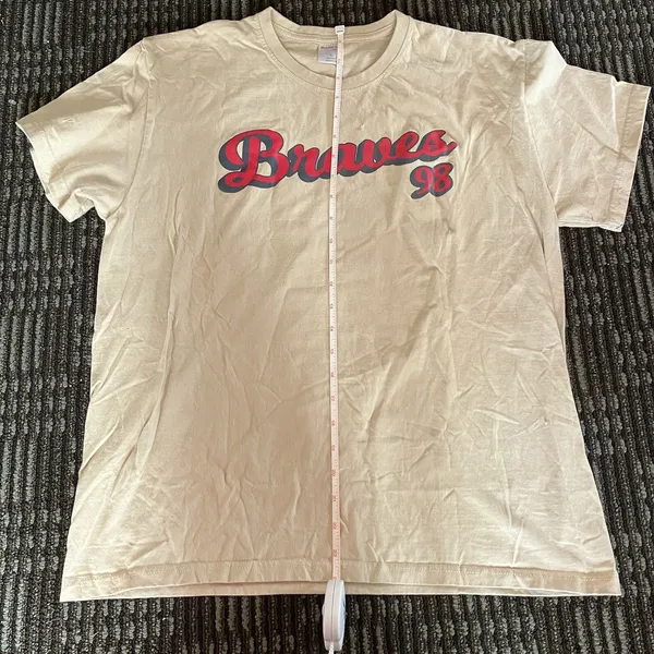 Morgan Wallen 98’ Braves Off White T Shirt Size Large EUC Two Sided - Image 3