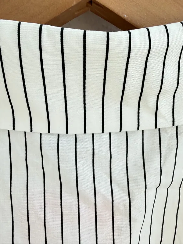 Edikted Striped Button Front Corset Shirt Top Black White XS NWT - Image 5