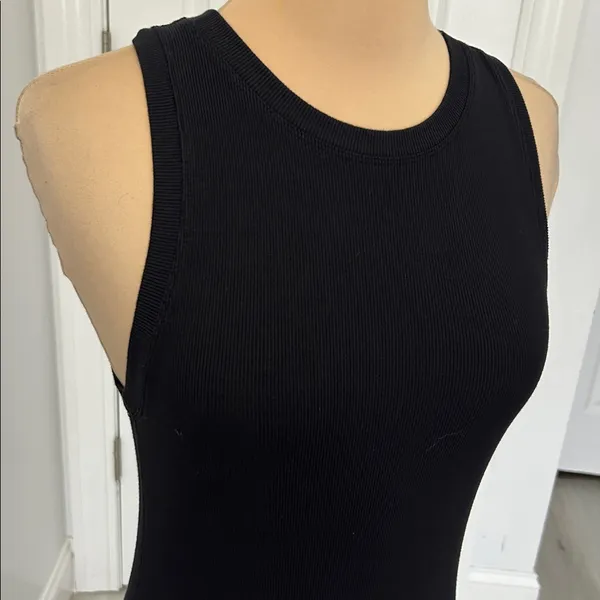 Aritzia Wilfred Free Seymour Ribbed Tank Dress Black - Image 5