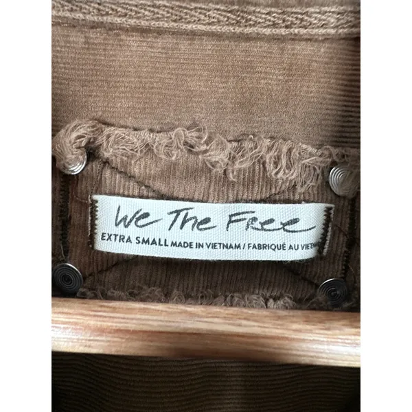 Free People We The Free Baby Corduroy Shirt Womens XS Brown Boho Oversized NEW - Image 6