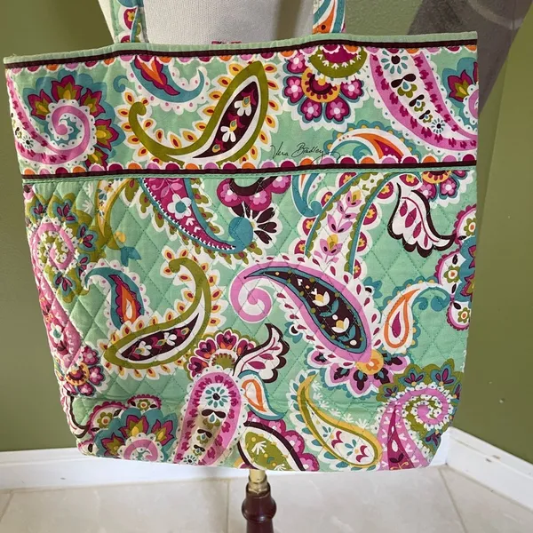 Vera Bradley Tutti Frutti Pattern Paisley Tote - Image 8