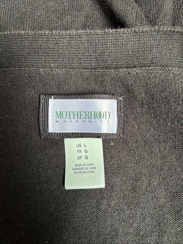 Motherhood Black Button-Front Longline Cardigan - Image 2
