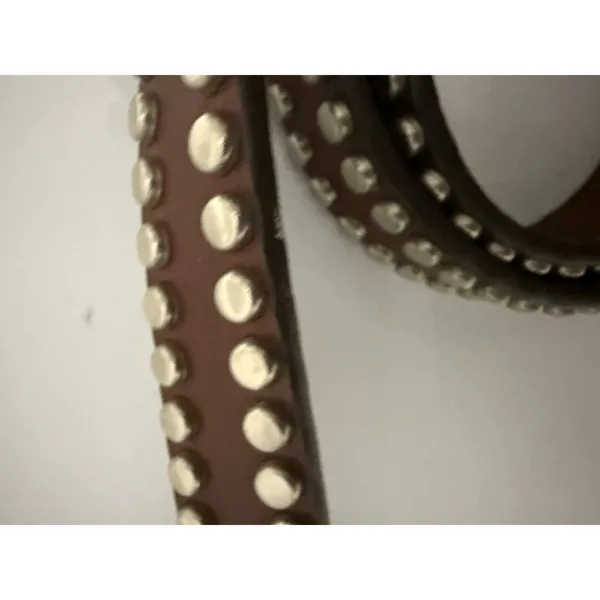Western Studded Belt San Juan Creek Brown Leather Silver Stamped‎ 35" Sz 30 - Image 11