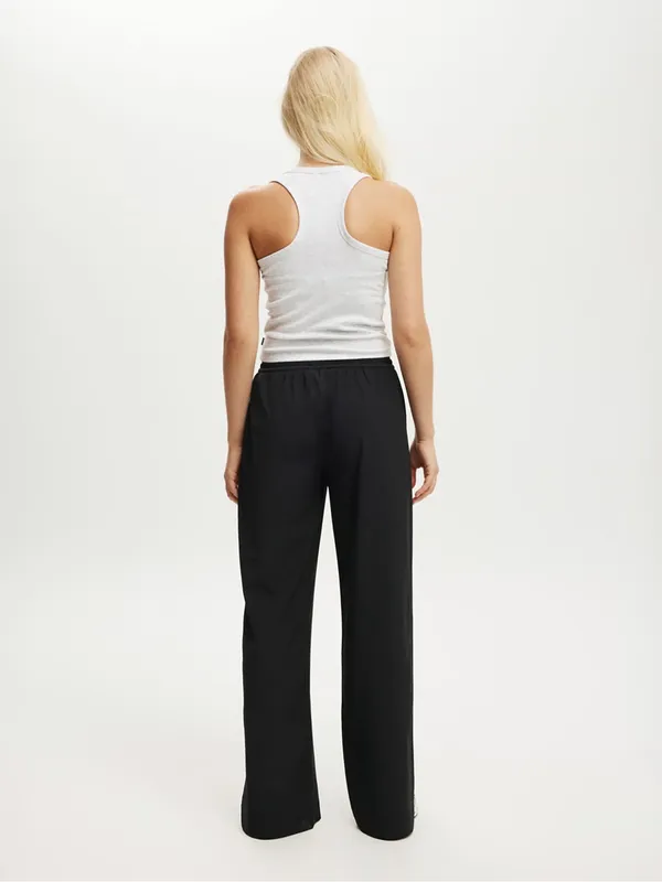 Cotton On Black Wide-Leg Drawstring Track Pants - Image 6