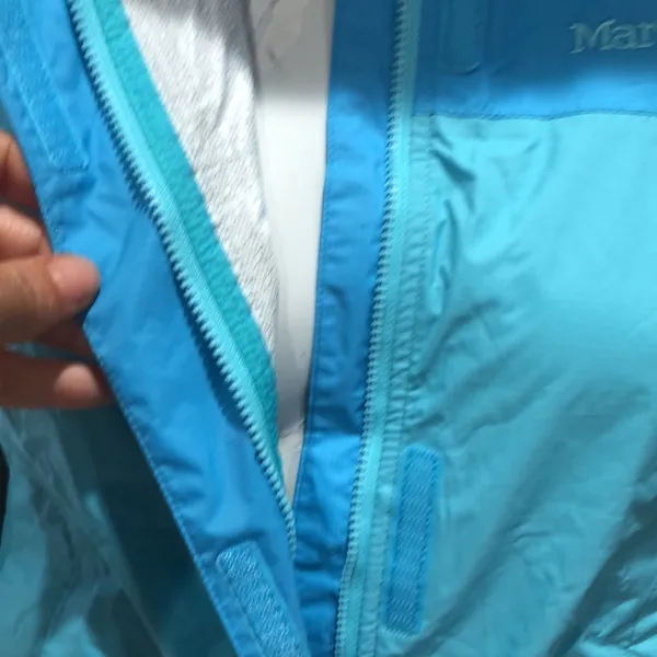 Marmot blue full zip windbreaker hooded jacket - Image 5